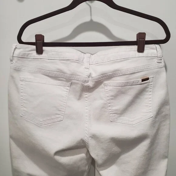 Jennifer Lopez White Cotton Spandex Blend Capri 5 Pocket Style Jeans   16P - Picture 4 of 10